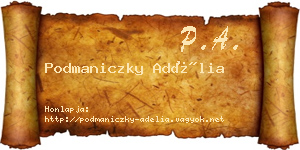 Podmaniczky Adélia névjegykártya