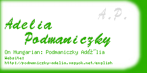 adelia podmaniczky business card